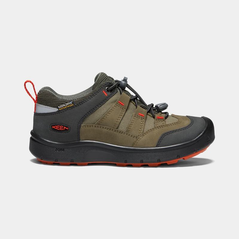 Discount Keen Hikeport Waterproof Kids Sneakers Olive/Black (7903-KYVCJ)